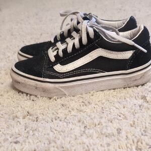 Vans Kids Black and White Sneakers